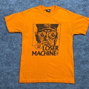 Loser Machine Company Mens Orange Graphic‎ T-Shirt Give Me A Reason Punk Size S